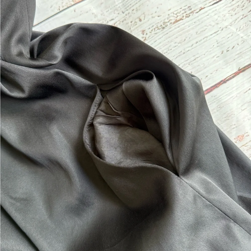 Maggy London Black Pleated Bubble‎ Hem Dress – Size 6 - Picture 7 of 9
